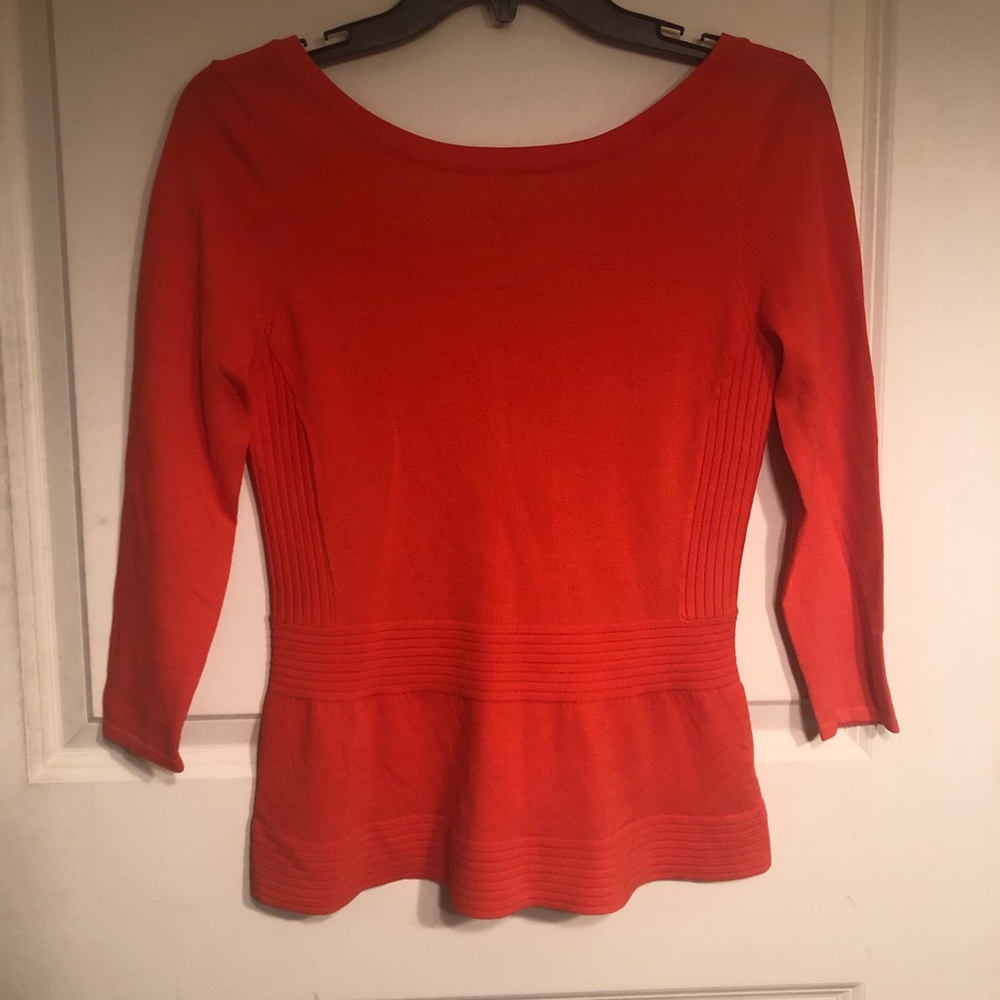 Cremieux orange top. Size XS.